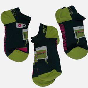 FIGS Compression Socks Low Small 'SOMATCHA ENERGY' Ankle Green 3 Pair New